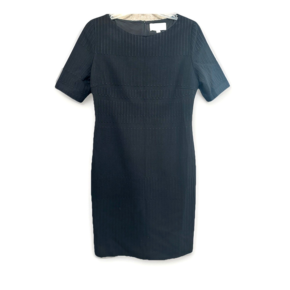 Hugo Boss Black Knit Dress Size 12 Lined Career Quiet Luxury Minimalist Modern